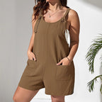 Plus Size Casual Camisole Jumpsuit With Pockets