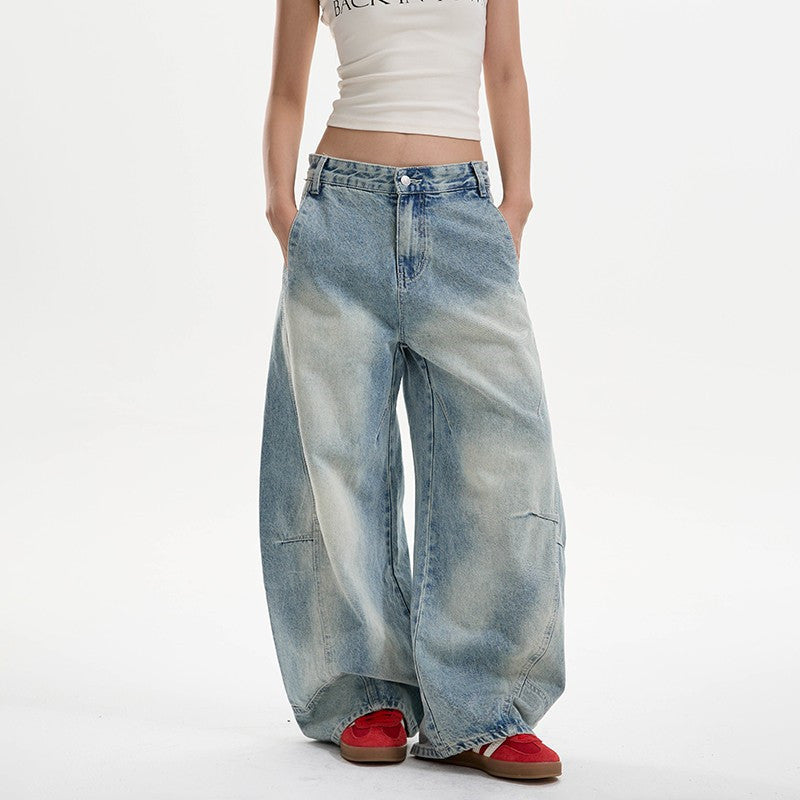 Washed Distressed Machete Jeans For Women