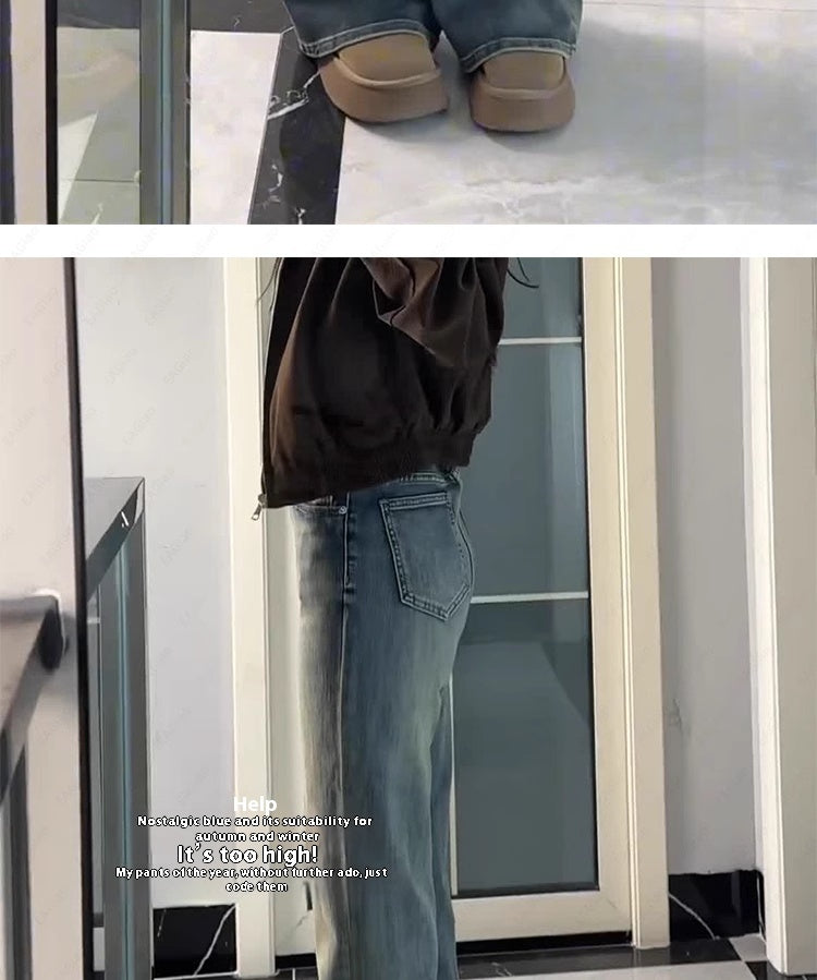 American-style Retro Skinny Jeans High Waist Slimming Without Leg Sticking