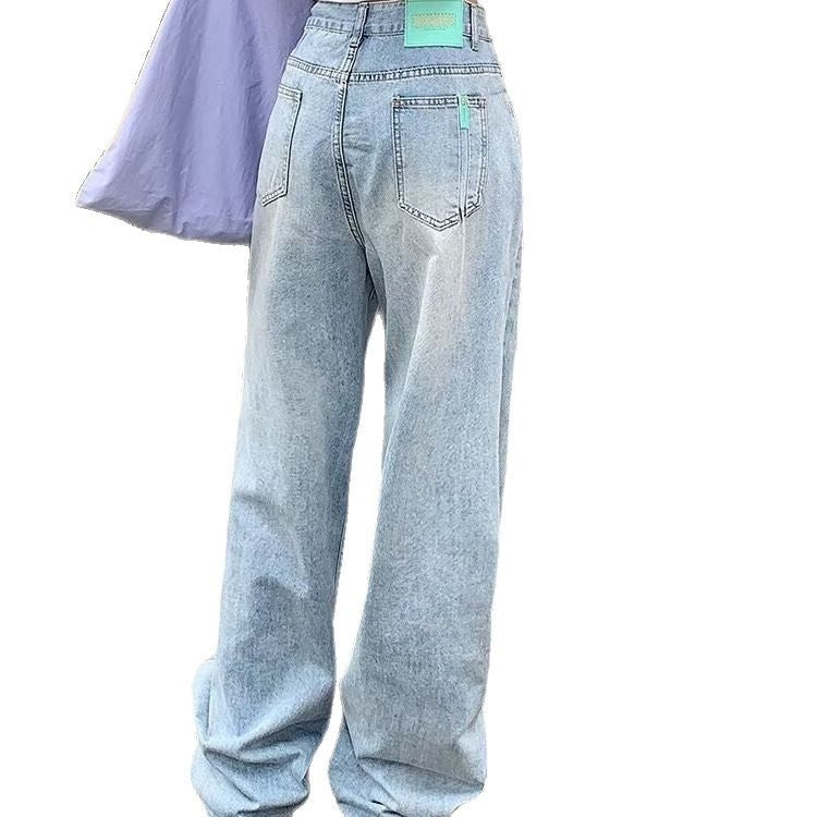 American-style High Waist Loose And Slimming Plus Size Small Wide-leg Trousers