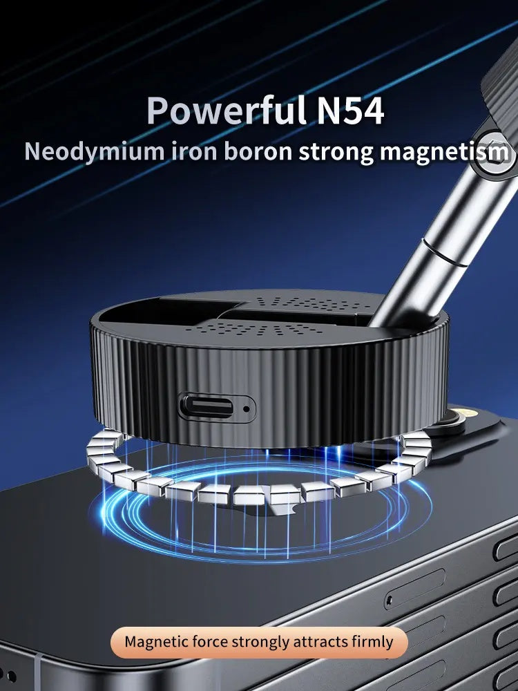 Vacuum Magnetic Phone Holder, Foldable And Retractable, Strong Magnetic, Portable, Multi-scene Use, Easy To Operation, No Bubbles