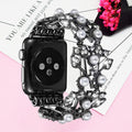 Pearl Diamond Leaf Smart Strap Watch Bracelet