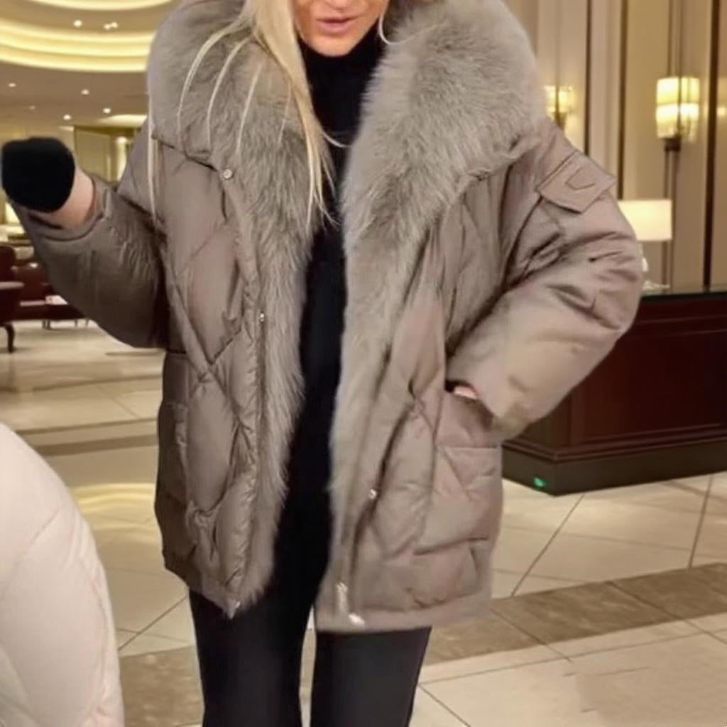 Fashion Women's Wear Mid-length Hooded Cotton Jacket