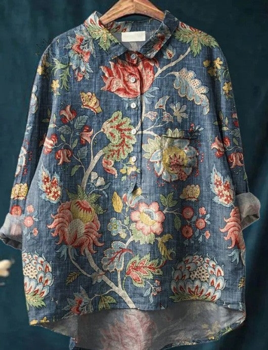 Loose Print Crew Neck Casual Plus Size Women's T-shirt