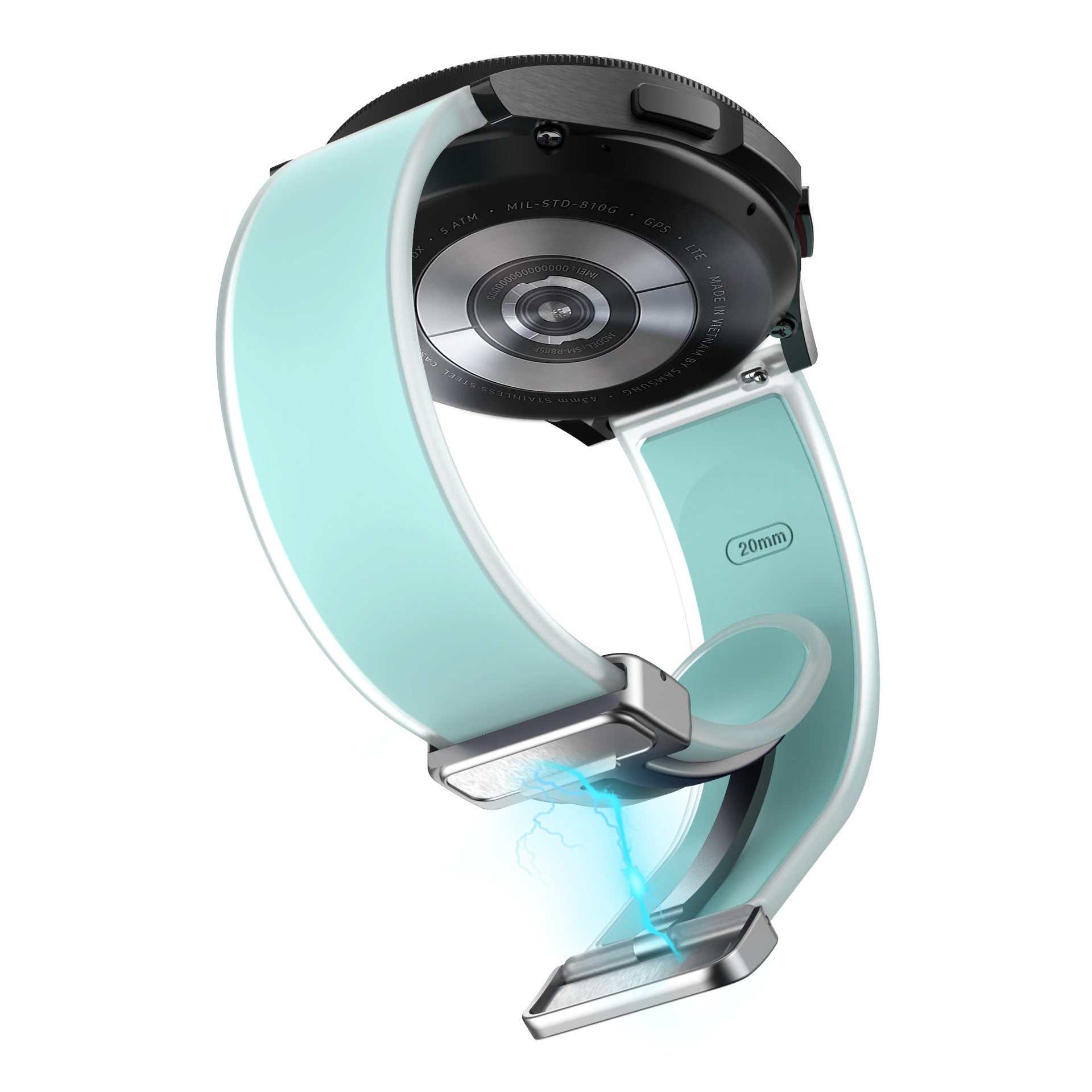 Universal Folding Magnetic Buckle Transparent Silicone Strap